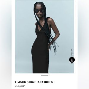 Zara Elastic Strap Tank Dress XS (NWT)